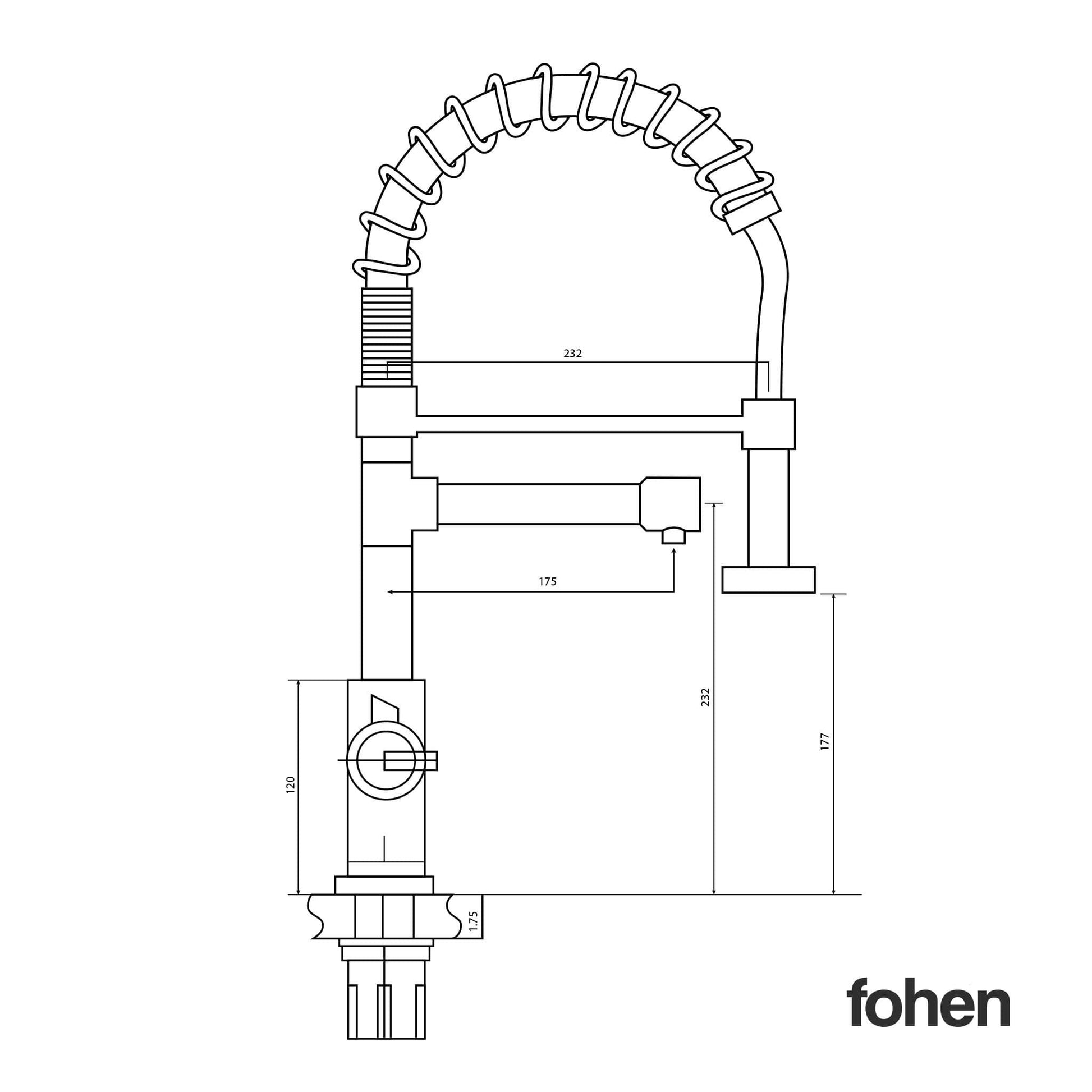Fohen Flex Polished Chrome | | Celtic Water Solutions